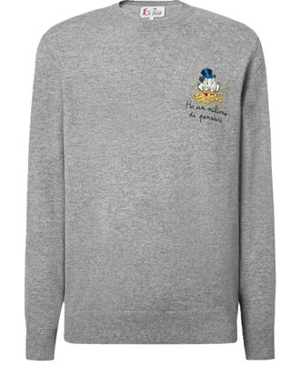 MC2 Saint Barth Lightweight Knit Sweater With Embroidered Graphic Detail