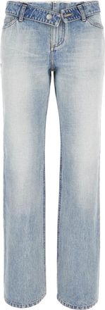 Alexander McQueen Jeans met Gedeconstrueerde Taille - Dames - Regular Fit Jeans - Blauw - W26 - Katoen - Jeans