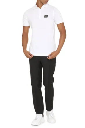 Dolce & Gabbana Cotton-Piqu&eacute; Polo - White