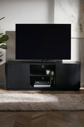 Julian Bowen Louis Fluted TV Unit in Black