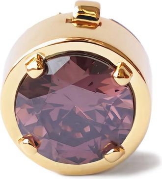 Izabel Display stone-embellished gold-plated button cover