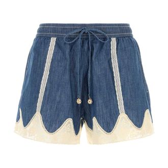 Zimmermann Shorts - female - Zimmermann - Short Shorts - Blue - 2XS - Shorts