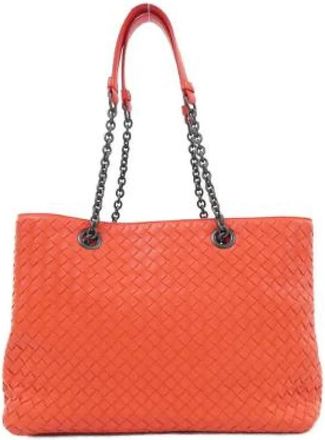 Bottega Veneta Pre-owned Lamb Bag - Dames - Vintage Handtas - Rood - ONE Size - Leer - Vintage