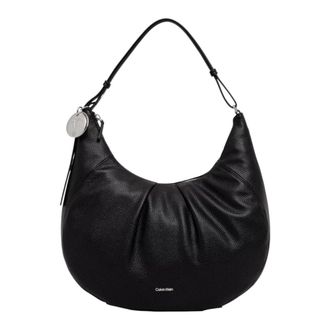 Calvin Klein Shoulder Bags, female, Black, Size: ONE SIZE Engraved HW Medium Shoulder Bag