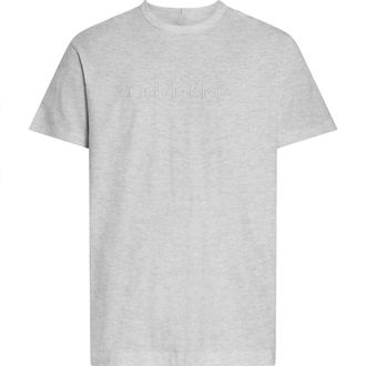 Calvin Klein Mens Short Sleeve Crew Neck T-Shirt, Grey (Grey Heather), S
