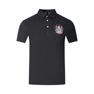 Aquascutum Heren Aldis London Logo Polo Shirt (Zwart)
