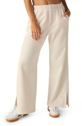 Beyond Yoga Open Ended Mid Rise Wide Leg Pants in Fresh Snow at Nordstrom Rack, Size X-Large