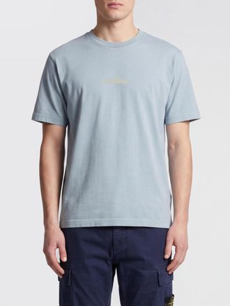 Stone Island Organic Cotton Crewneck T-Shirt with Desert Print