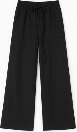 Mixray Midden taille rechte pijpen katoenen broek met striksluiting