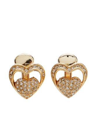 Dior Orecchini pendenti con strass - Oro