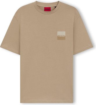 HUGO BOSS Hugo Mens Split Logo T Shirt in Beige - Size X-Small