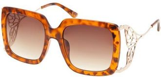 Betsey Johnson Betsy Johnson Brown Gradient Square Ladies Sunglasses 10260845.LTS TORBRN