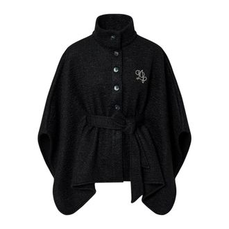 Liu Jo Poncho Capa - Jackets - Mujer - Negro - ONE SIZE