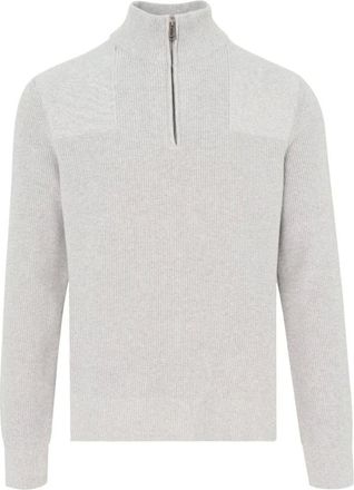 Belstaff Turtlenecks, male, Gray, S, Commander Quarter Zip Jumper