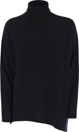 VANIS&Eacute; Giuly Maxi Cashmere Turtleneck - Dames - Cashmere truien - Blauw - M - Wol - Truien & Vesten