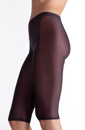 Lechery Lustrous Sheer Capri Tights in Black at Nordstrom, Size X-Large