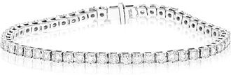 Vir Jewels 3 cttw Lab Grown Diamond Tennis Bracelet in Sterling Silver 7 Inch For Women