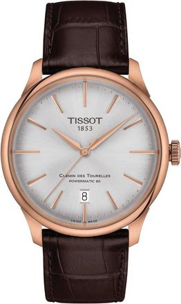 Tissot Chemin Des Tourelles Powermatic 80 Heren Horloge Bruin T1398073603100