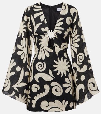 Cala de la Cruz Vera printed linen minidress