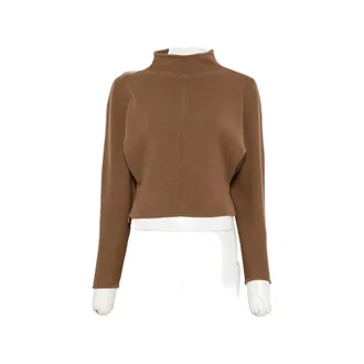 Max Mara High-neck Batwing-sleeve Sweater