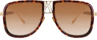 Anna-Karin Karlsson LOGO DUDE Amber Tortoise Womens Sunglasses Tortoiseshell Size 59
