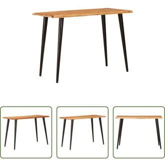 vidaXL Tavolo da pranzo in legno di mango - Tavoli da pranzo Marrone e Nero 110 x 55 x 78 cm