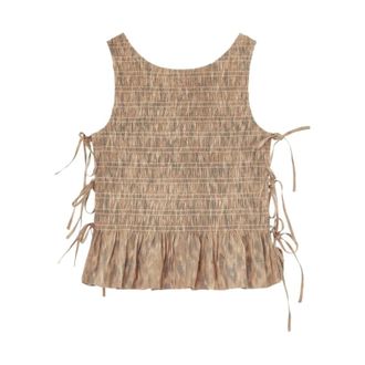 Ganni Dames, Tops, Bruin, Maat: S