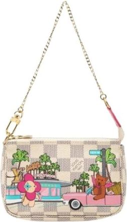 Louis Vuitton Pre-owned Mini Bags, female, Multicolor, Size: ONE SIZE Pre-owned Damier Azur Mini Pochette
