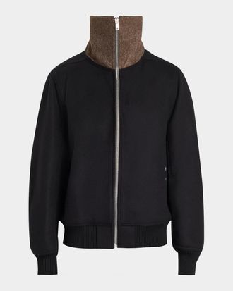 Rick Owens Men & apos;s Wool Melton Bomber Jacket