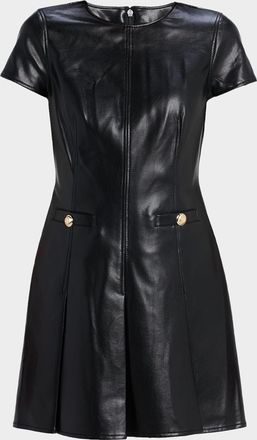 Cinq à Sept Vegan Leather Mini Dress