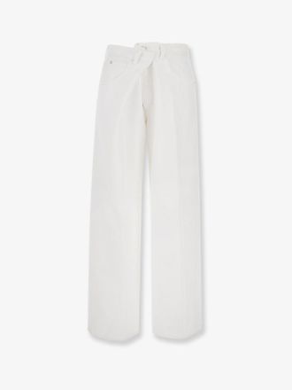 A Gold E Pantalone Vana Fold Jean in white denim rigenerato - AGOLDE - gender_Woman
