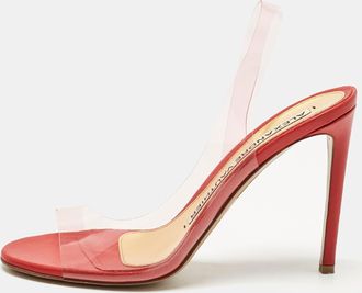 Alexandre Vauthier Red Pvc Slingback Sandals