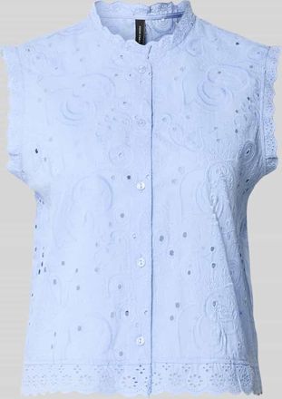 Vero Moda Relaxed Fit Blusentop aus reiner Bio-Baumwolle Modell EMILY in Hellblau, Gr&ouml;&szlig;e XS