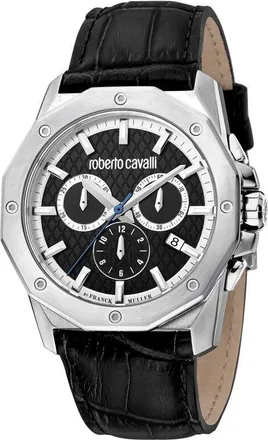Roberto Cavalli Fashion Watch Chronograph Quartz Black Dial Mens Watch RV1G170L0011