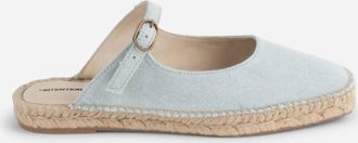 Intentionally blank Womens Reports Denim Slip On Espadrille In Blue