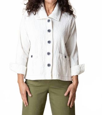 Habitat Rustic Stretch Corduroy Cargo Jacket In White