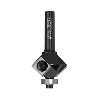 CMT Cmt - Fresa &Agrave; Biselar 28mm - V&aacute;stago Di&aacute;metro 8mm - Longitud De Corte 10mm - Inclinaci&oacute;n 30&deg; - Para Fresadora Portative