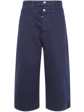 The Attico Pants Thermostrass Washed Denim With Thermostrass