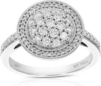 Vir Jewels 2/3 cttw Lab Grown Diamond Ring in Sterling Silver For Women