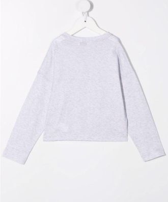 Brunello Cucinelli Slogan-Print Cotton Sweatshirt - grey