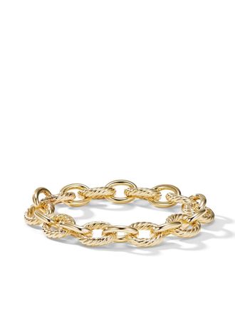 David Yurman 18kt yellow gold large Oval Link chain bracelet (12mm)