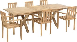 Macabane Muebles de jard&iacute;n de teca para 8/10 personas