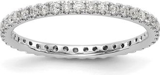 Diamond2Deal 14k White Gold Lab Grown Diamond Eternity Wedding Band Ring 1/2Ct Clarity- VS Color- G-H