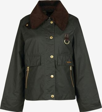 Barbour Kurzr Parka aus gewachstem Canvas Catton Wax