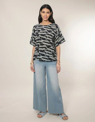 Nooki Design Womens Anna Boxy Blouse - Black - Size: 10/8