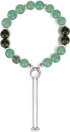 Shanghai Tang Bracciale Tang of Wood con perline - Argento