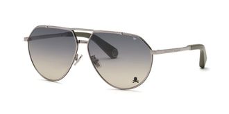 Philipp Plein SPP007V 0508 Mens Sunglasses Silver Size 64