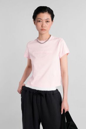 Alexander Wang T-shirt In Rose-pink Cotton