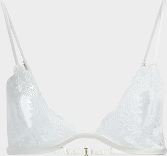 Kiki De Montparnasse Voltaire Embroidered Lace Triangle Bra