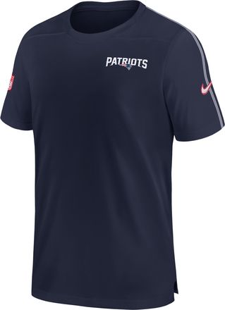 Nike New England Patriots Sideline Coach Nike Mens Dri-FIT NFL Top in Blue | 02ES044P8K-K0Z
